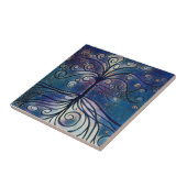 Mitternachtsbaum des Lebens - Fliese (Seite)