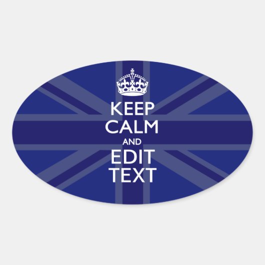 Mitternachtsblau behält Ruhe, Ihren Ovaler Aufkleber (Vorderseite)