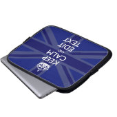 Mitternachtsblau Behalte Ruhe, um Ihren Text-Union Laptopschutzhülle (Vorne Knopf)