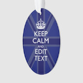 Mitternachtsblau Behalten Ruhe haben Ihren Text Un Ornament (Vorderseite)