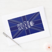 Mitternachtsblau Behalten Ruhe haben Ihren Text Un Rechteckiger Aufkleber (Umschlag)