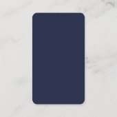 Mitternachtsblau berufliche moderne Monogramm Visitenkarte (Rückseite)