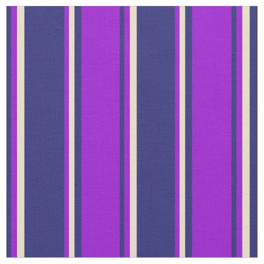 Mitternachtsblau, dunkles Violet und Tan Muster Stoff (Nahaufnahme)