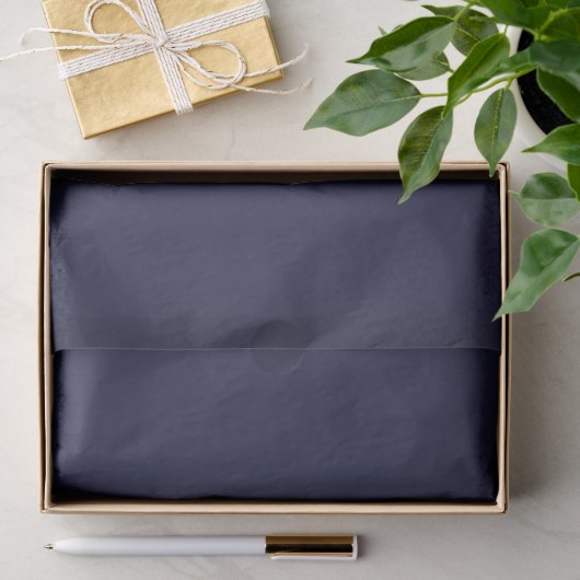 Mitternachtsblau Einfache Einheitsfarbe Seidenpapier (Geschenk)