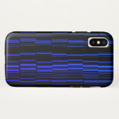 Mitternachtsblau Einzigartig Modernes Streifenmust Case-Mate iPhone Hülle (Rückseite (Horizontal))