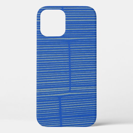 Mitternachtsblau Einzigartig Modernes Streifenmust Case-Mate iPhone Hülle (Rückseite)