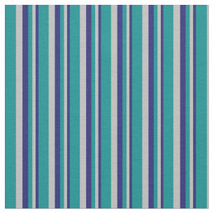 Mitternachtsblau, Grau und dunkle Cyan-Linien Stoff