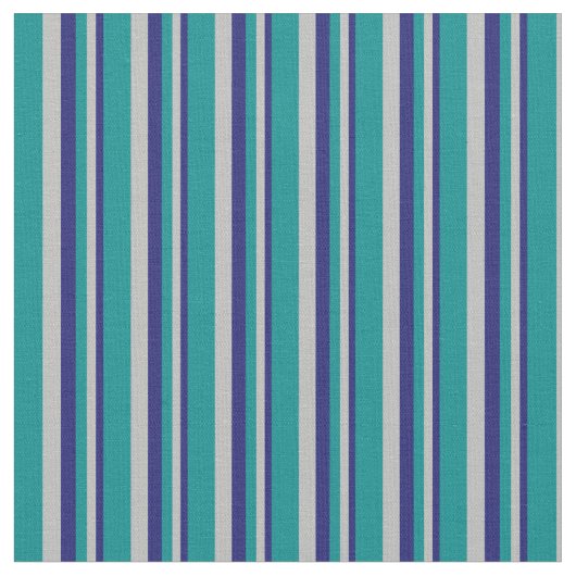 Mitternachtsblau, Grau und dunkle Cyan-Linien Stoff (Nahaufnahme)