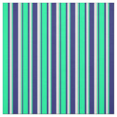 Mitternachtsblau, grün, leicht grau und Minzcreme Stoff (Muster)