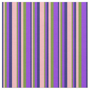 Mitternachtsblau, hellrosa, grün und Lila gefärbt Stoff