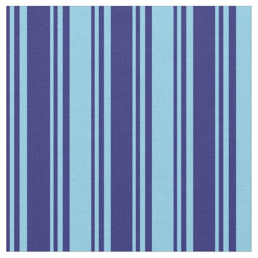Mitternachtsblau & Himmelblau, gestreiftes Muster Stoff (Nahaufnahme)