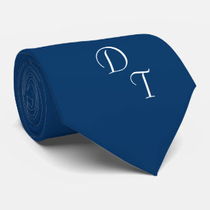 Mitternachtsblau - Ihre Monogramme Krawatte