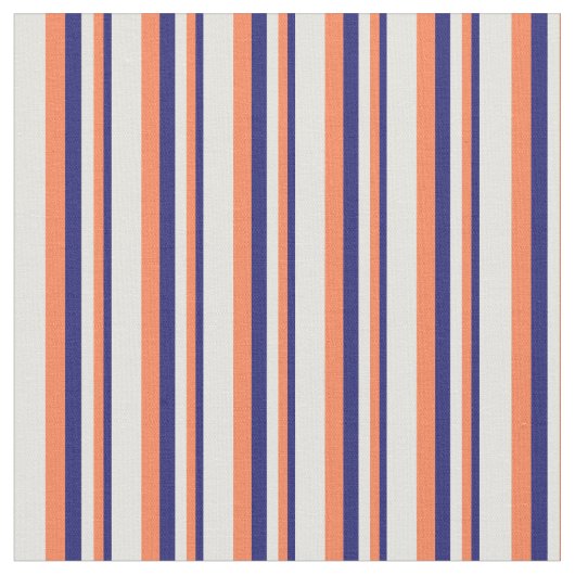 Mitternachtsblau, Koralle und hellgelbes Muster Stoff (Nahaufnahme)