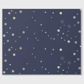 Mitternachtsblau mit modernem Punkt-Muster Geschenkpapier (Flach)