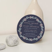 Mitternachtsblau, Rosa und Schwarz - Brautparty Einladung