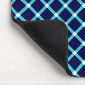 Mitternachtsblau und Aquamarines Muster Mousepad (Ecke)