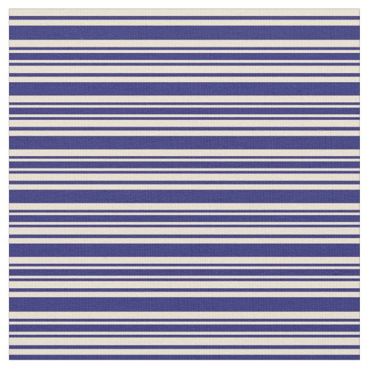 Mitternachtsblau und Beige gestreiftes Muster Stoff (Nahaufnahme)