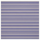 Mitternachtsblau und Beige gestreiftes Muster Stoff (Muster)