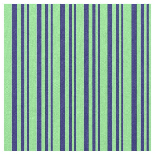 Mitternachtsblau und hellgrün farbige Linienmuster Stoff (Nahaufnahme)