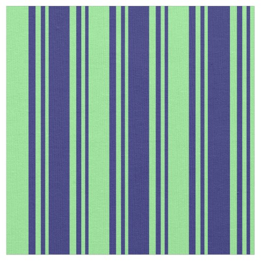 Mitternachtsblau und hellgrüne Linien Muster Stoff (Nahaufnahme)