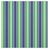 Mitternachtsblau und hellgrüne Linien Muster Stoff (Muster)
