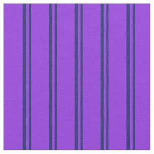 Mitternachtsblau und Lila farbige Linien Stoff