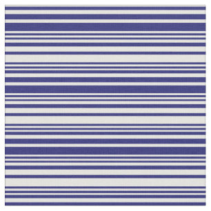Mitternachtsblau und weiß Linse/Streifenmuster Stoff