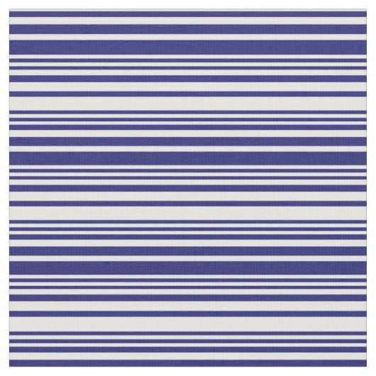 Mitternachtsblau und weiß Linse/Streifenmuster Stoff (Nahaufnahme)