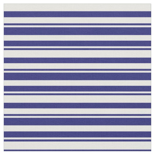 Mitternachtsblau und Weiß Muster der Streifen Stoff (Nahaufnahme)