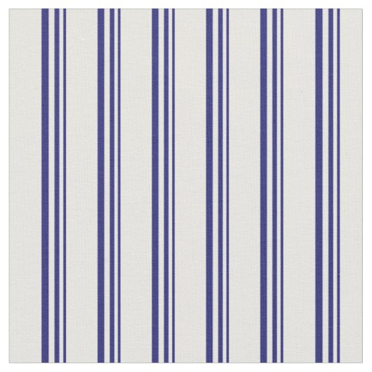 Mitternachtsblau und weiße farbige Linien Stoff (Nahaufnahme)