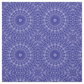 Mitternachtsblau-weißes Mandala-Muster Stoff (Muster)