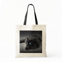 Mitternachtsblaue Augen - Black Cat Budget-Trageta