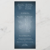 Mitternachtsblaue Blumen-Hochzeitsmappe Programm (Rückseite)