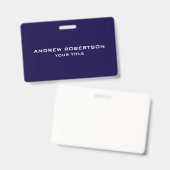 Mitternachtsblaue einfache elegante Minimalist Sim Ausweis (Vorder- & Rückseite)