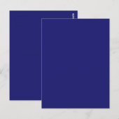 Mitternachtsblaue Einzelfarbe Postkarte (Vorne/Hinten)