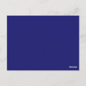Mitternachtsblaue Einzelfarbe Postkarte (Rückseite)