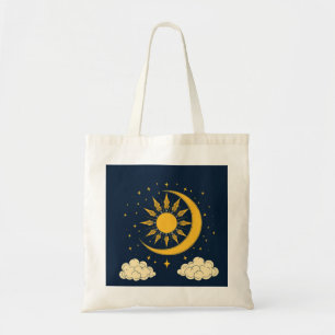 Mitternachtsblaue kosmische Wolkenlinien-Kunststim Tragetasche