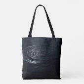 Mitternachtsblaue Ozeanwelle Minimalistisch Tasche (Rückseite)