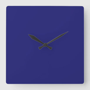 Mitternachtsblaue quadratische Wanduhr