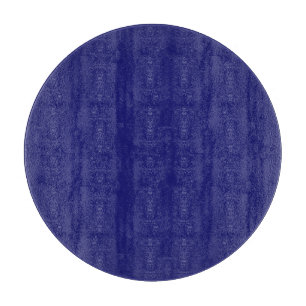 Mitternachtsblaue runde Glas-Schneidbrett Schneidebrett