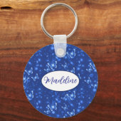 Mitternachtsblaue Schmetterlinge Schlüsselanhänger (Vorderseite)