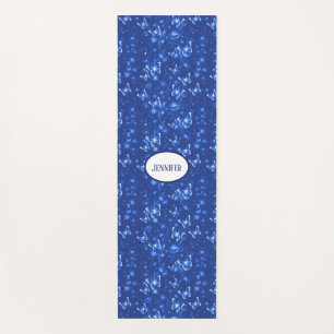 Mitternachtsblaue Schmetterlinge Yogamatte
