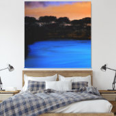 Mitternachtsblaue Serenität Leinwanddruck (Insitu (Schlafzimmer))
