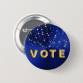 Mitternachtsblaue Sternenlicht-Kaskaden-Abstimmung Button (Vorne & Hinten)