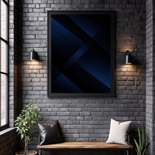 Mitternachtsblaue Tiefe Poster