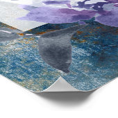 Mitternachtsblauer Anemone, Poster (Ecke)