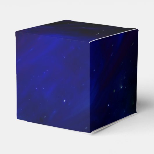 Mitternachtsblauer Himmel mit Sternen Geschenkschachtel (Rückseite)