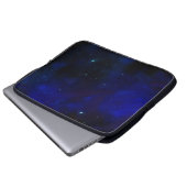 Mitternachtsblauer Himmel mit Sternen Laptopschutzhülle (Vorne Knopf)