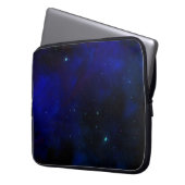 Mitternachtsblauer Himmel mit Sternen Laptopschutzhülle (Vorderseite Links)