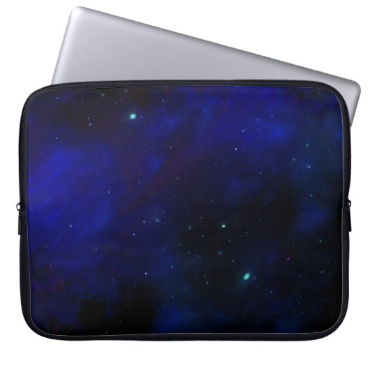 Mitternachtsblauer Himmel mit Sternen Laptopschutzhülle (Vorderseite)